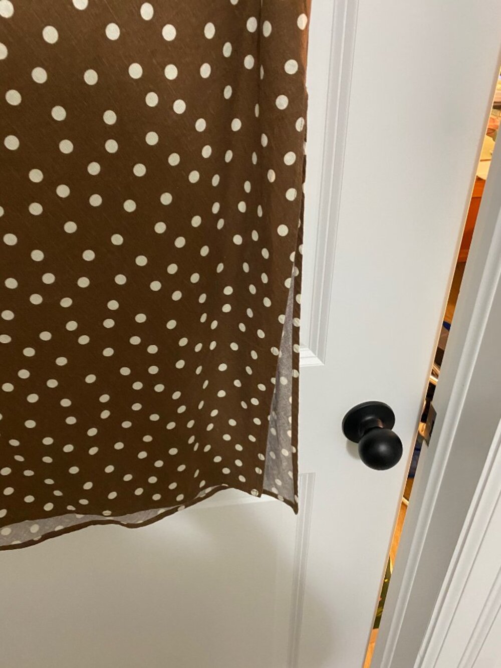 Brown Polka Dot Linen Blend Gap Skirt XXL - Picture 2 of 7